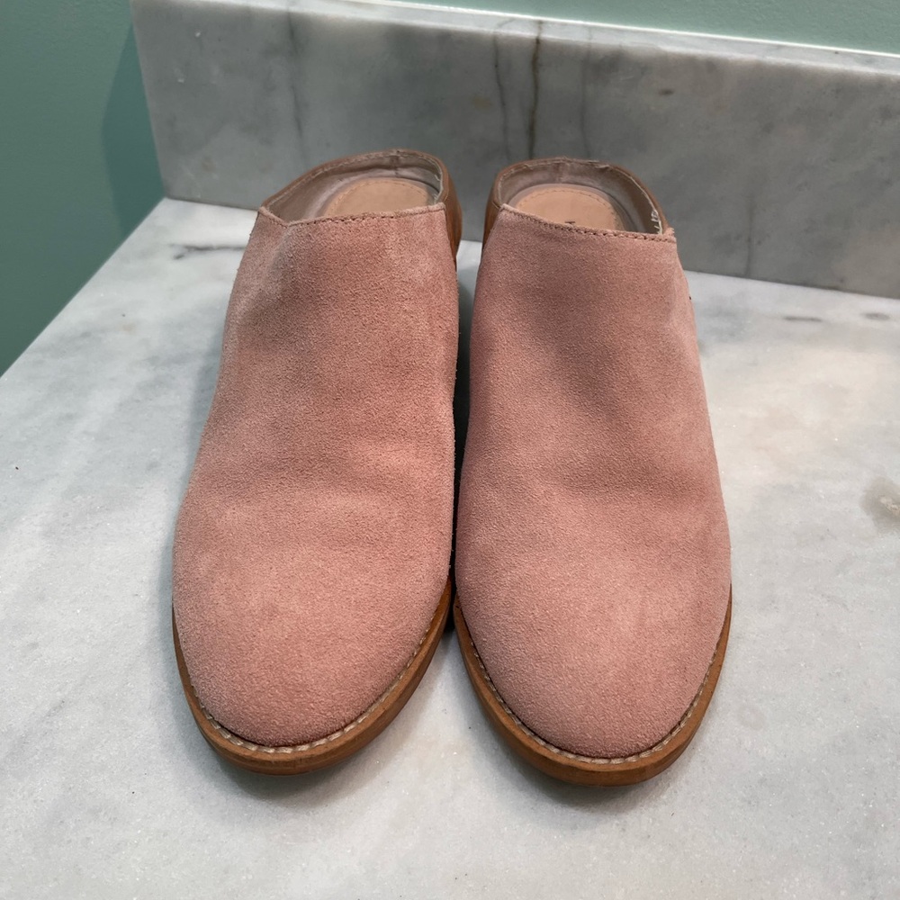 Kelsi Dagger Brooklyn Kellum Suede Slip-On Mules in Blush Pink Size 8